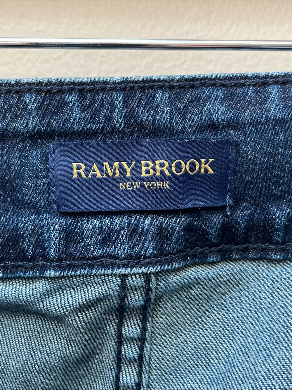 Ramy Brook Romee High Waisted Flare Jeans Dark Wash Blue Cotton Denim Size 24 - Picture 13 of 14